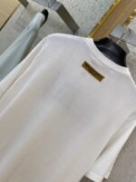 LV Leopard Letter Appliqu?? Short Sleeve Crew Neck T-Shirt - 图片 8