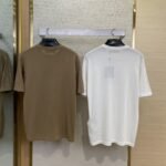 LV Jacquard Sleeve Knit Crew Neck Short Sleeve T-Shirt White - 图片 2