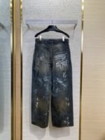 Balenciaga Hand-Painted Washed Baggy Jeans - 图片 2