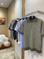 Dior Knitted Jacquard Polo Shirt Green - 图片 3