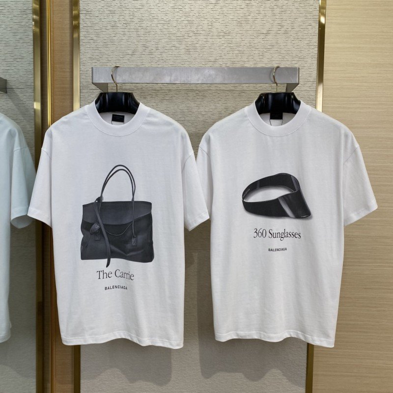 wsxc1747013827692_0.jpg Balenciaga Satchel Print Short Sleeve T-Shirt - 图片 1