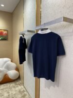 Miu Miu Colour Block Collar Beaded Short Sleeve Polo Shirt - 图片 4
