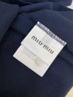 Miu Miu Colour Block Collar Beaded Short Sleeve Polo Shirt - 图片 9