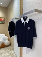 LV embroidered pearl button polo shirt - 图片 3