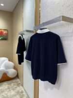 LV embroidered pearl button polo shirt - 图片 4