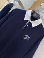 LV embroidered pearl button polo shirt - 图片 6