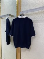 LV embroidered pearl button polo shirt - 图片 7