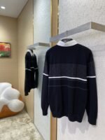 LV Flap neck jacquard long sleeve polo shirt - 图片 4