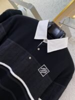 LV Flap neck jacquard long sleeve polo shirt - 图片 6