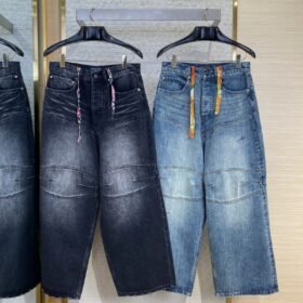 Balenciaga Fancy Drawstring Jeans Blue