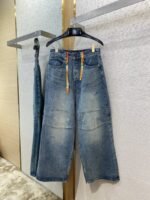 Balenciaga Fancy Drawstring Jeans Blue - 图片 5