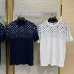 LV Classic Gradient Cotton Round Neck Short Sleeve White