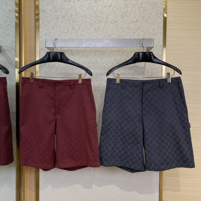 wsxc1747023252691_0.jpg Gucci GG Full Print Jacquard Shorts Burgundy - 图片 1