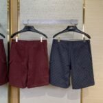 Gucci GG Full Print Jacquard Shorts Burgundy - 图片 2