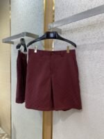 Gucci GG Full Print Jacquard Shorts Burgundy - 图片 5