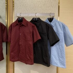 Gucci lapel all-over print short-sleeved shirt jacket Black