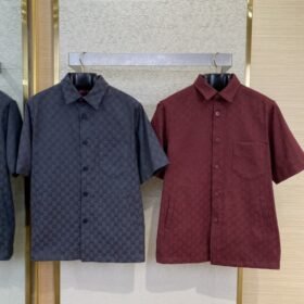 Gucci GG Jacquard Short Sleeve Shirt Red
