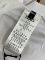 Fendi Hardware Hot Stamping Short Sleeve T-Shirt White - 图片 9