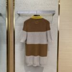 Fendi emblem embroidered short-sleeved knitted polo shirt - 图片 2