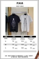 Balenciaga Eyesight Chart Print Short Sleeve Black - 图片 10