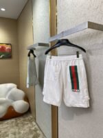 Gucci Tricolour Branded Monogrammed White Casual Sweatshorts - 图片 4
