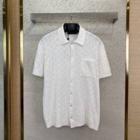 LV jacquard knit polo short-sleeved T-shirt