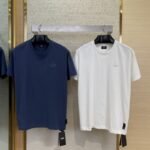 Fendi Chest Logo Embroidery Short Sleeve T-Shirt Navy