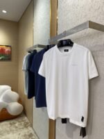 Fendi Chest Logo Embroidery Short Sleeve T-Shirt Navy - 图片 3