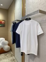 Fendi Chest Logo Embroidery Short Sleeve T-Shirt Navy - 图片 4