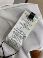 Fendi Chest Logo Embroidery Short Sleeve T-Shirt Navy - 图片 9