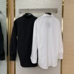Prada Collar Triangle Logo Shirt Black - 图片 2