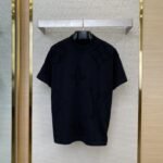 LV logo jacquard knit short-sleeved T-shirt
