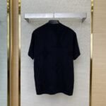 LV logo jacquard knit short-sleeved T-shirt - 图片 2