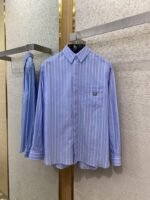 Dior Co-Branded Embroidered Striped Lapel Shirt - 图片 5