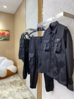 Prada Triangle Label Nylon Work Jacket Coat - 图片 3