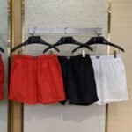 Prada Nylon Triangle Label Shorts Black