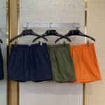 Prada Nylon Triangle Label Shorts Green