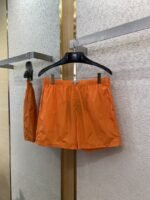 Prada Nylon Triangle Label Shorts Orange - 图片 5