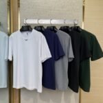 Prada New Triangle Neckline Steel Label Short Sleeve White