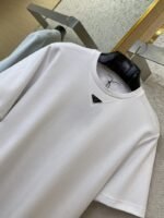 Prada New Triangle Neckline Steel Label Short Sleeve White - 图片 6