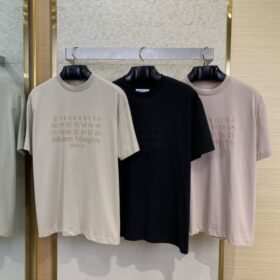 Maison Margiela Digital Embroidery Four Corner Stitch Short Sleeve T-Shirt black