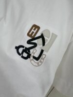 HERMES Leather Embroidered Crew Neck Short Sleeve T-Sleeve - 图片 4