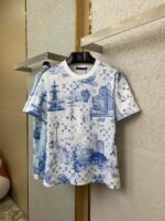 LV Dog Walking Print Short Sleeve T-Shirt - 图片 5