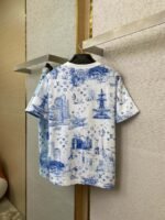 LV Dog Walking Print Short Sleeve T-Shirt - 图片 7