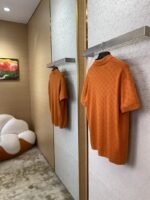 LV cut-out jacquard knit polo short-sleeved T-shirt - 图片 4