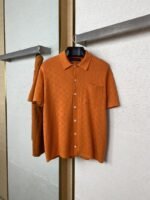 LV cut-out jacquard knit polo short-sleeved T-shirt - 图片 5