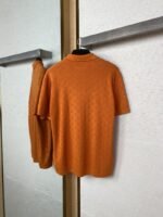 LV cut-out jacquard knit polo short-sleeved T-shirt - 图片 6