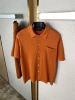 LV cut-out jacquard knit polo short-sleeved T-shirt - 图片 7