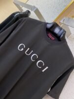 Gucci White Trim Spray Colour Round Neck Short Sleeve T-Shirt Black - 图片 6