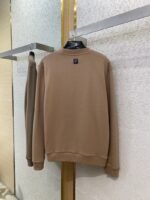 LV Hand Signed Embroidered Monogram Crew Sweatshirt Brown - 图片 7